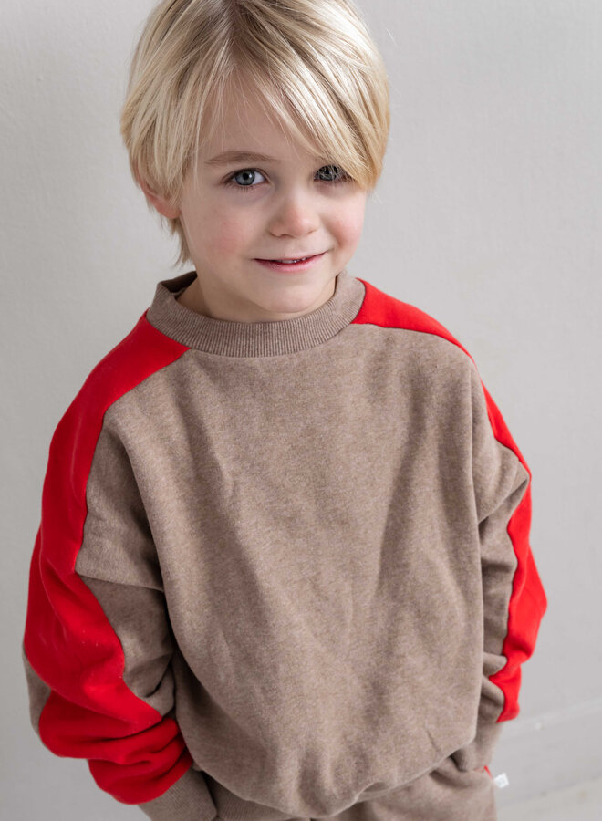 Jenest - Sammy sweater beige red
