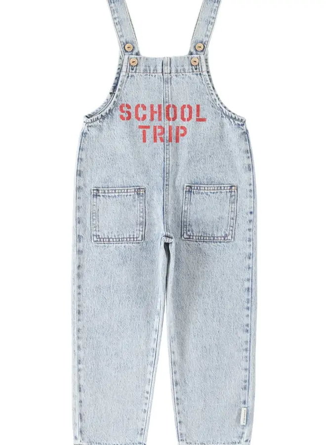 Piupiuchick - Dungarees faded light blue denim "school trip"
