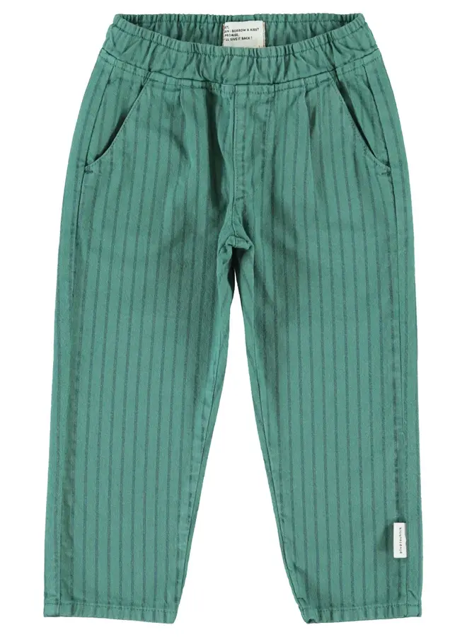 Piupiuchick - Trousers green black stripes