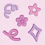 Glo Pals mini jar set pink whit 5 soft shapes
