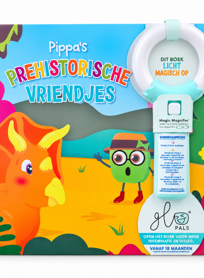 Glo Pals boek met lichtjes - Pippa's prehistorische vriendjes NL