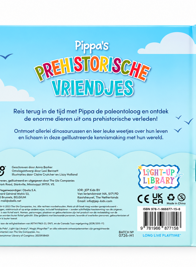 Glo Pals boek met lichtjes - Pippa's prehistorische vriendjes NL