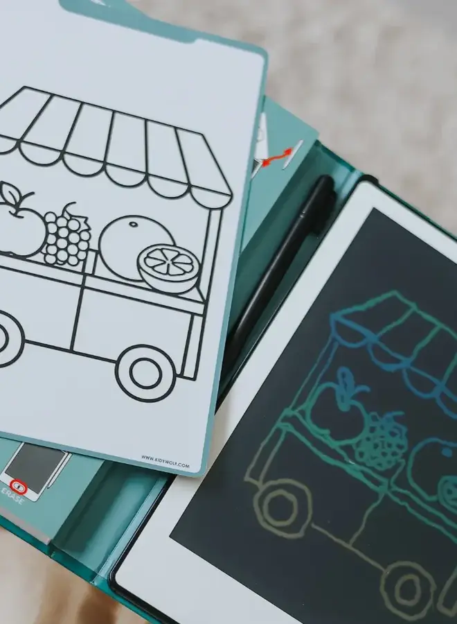 Kidywolf - KIDYDRAW-MINI 30-beeld tekentablet Kleine markt