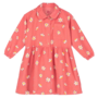 Lötiekids - Corduroy buttoned dress Coral Daisies