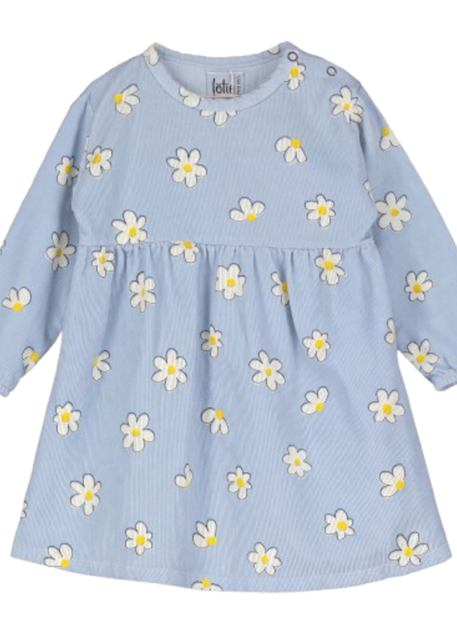Lötiekids - Baby corduroy dress Stone blue