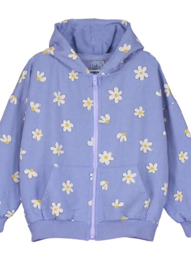 Lötiekids - Lavender hooded jacket Daisies