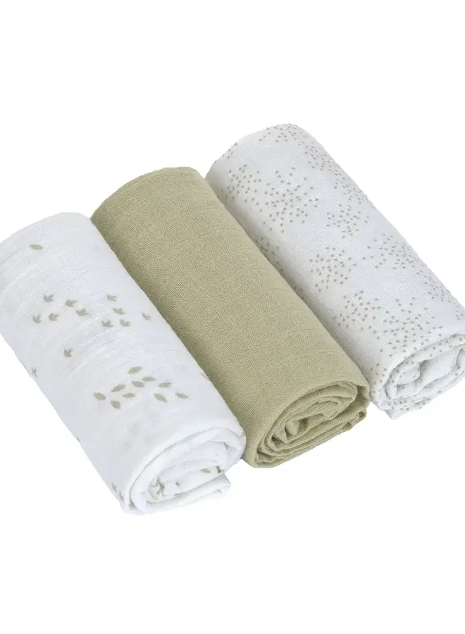 Lässig - Swaddle & Burp Blanket L Miracle of  Nature Leaves