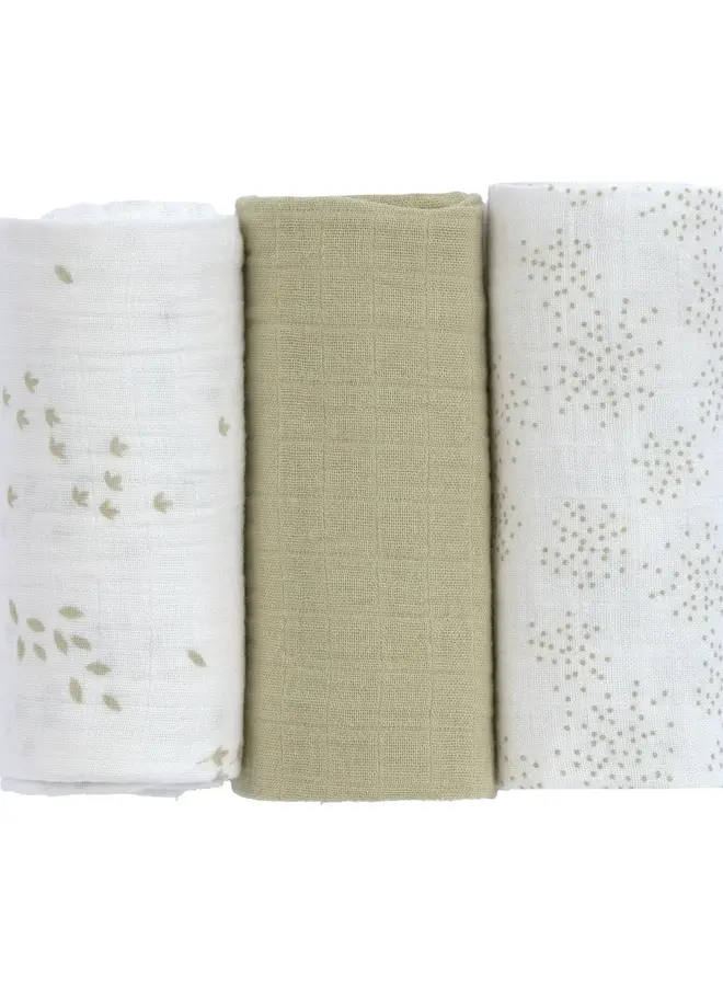 Lässig - Swaddle & Burp Blanket L Miracle of  Nature Leaves