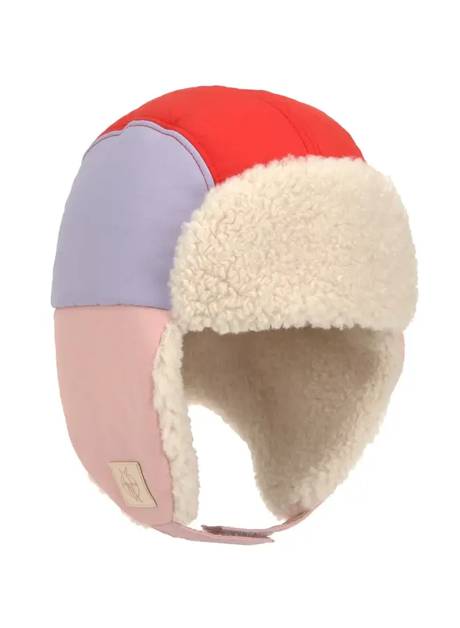Lässig - Teddy Winter Hat Heart rose smoke (52-56)