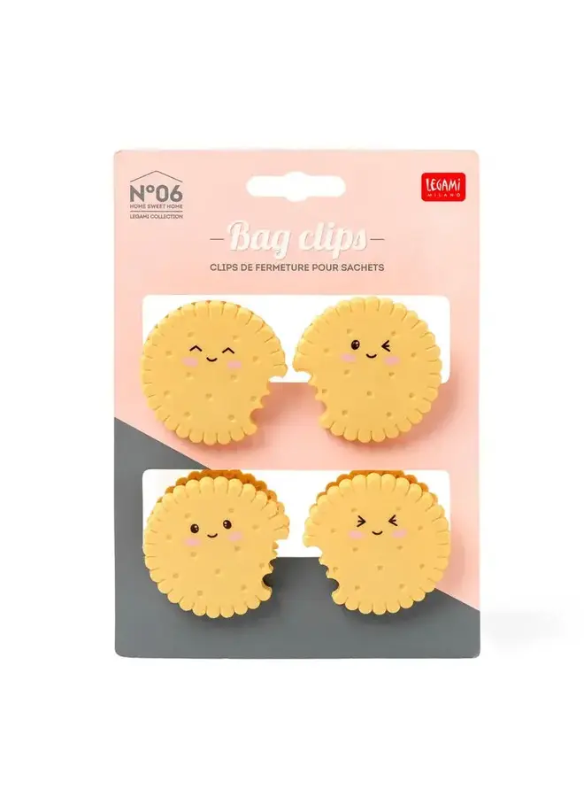 Legami - Set of 4 bag clips Cookie