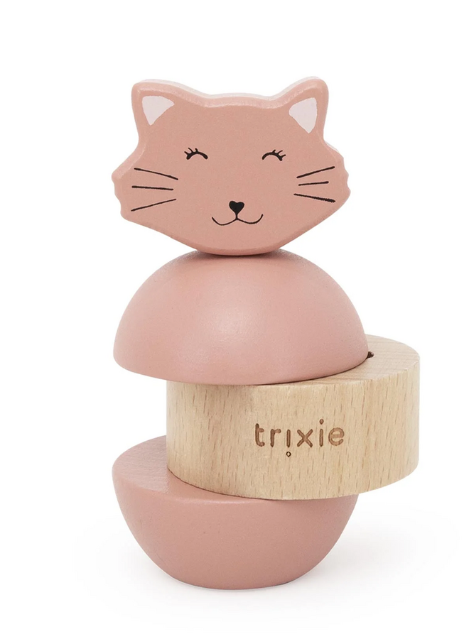Trixie - Wooden rattle stacker - Mrs. Cat