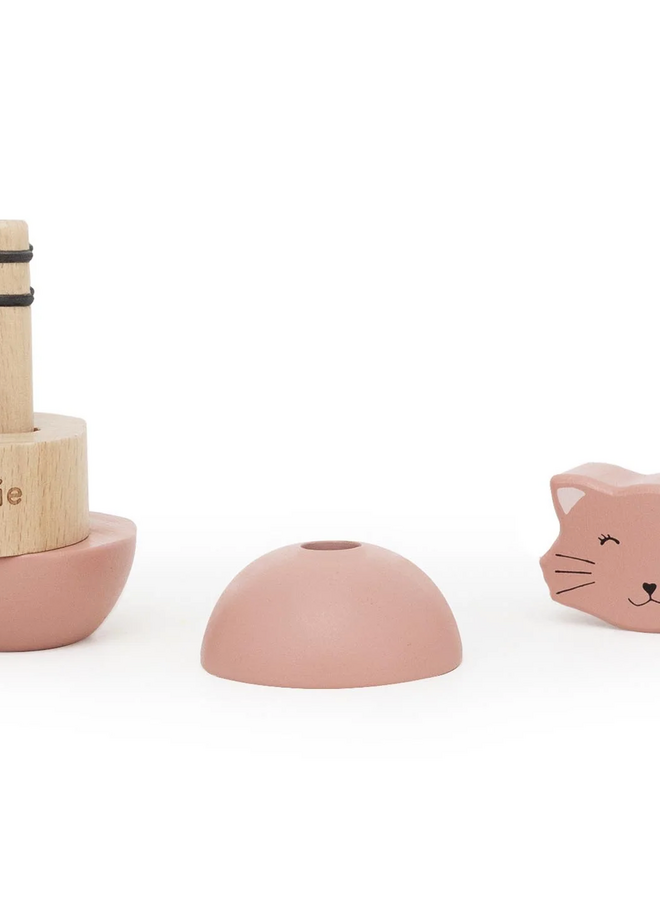 Trixie - Wooden rattle stacker - Mrs. Cat