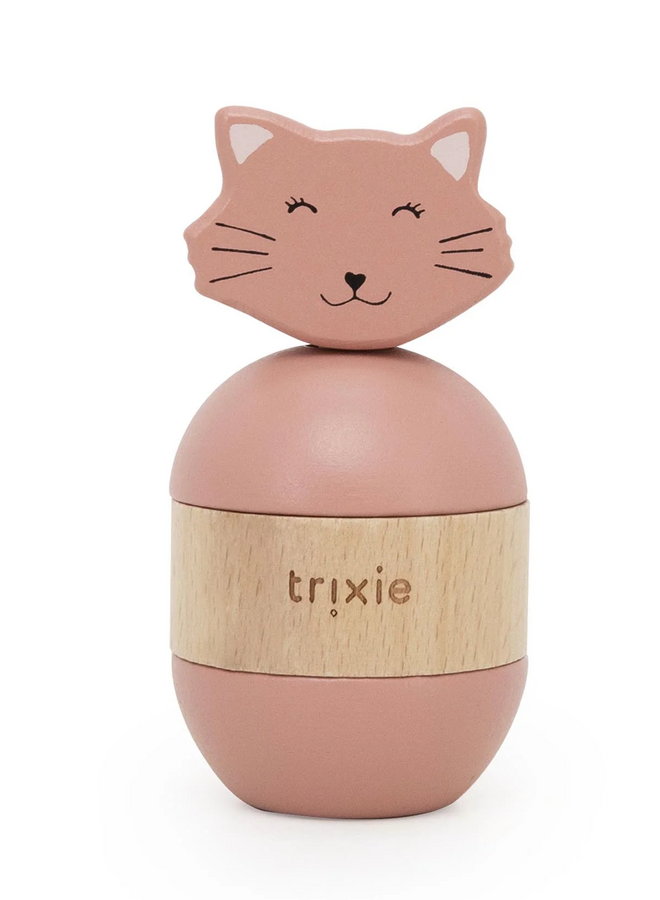 Trixie - Wooden rattle stacker - Mrs. Cat