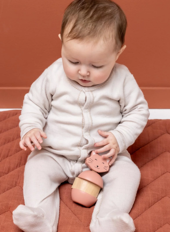 Trixie - Wooden rattle stacker - Mrs. Cat