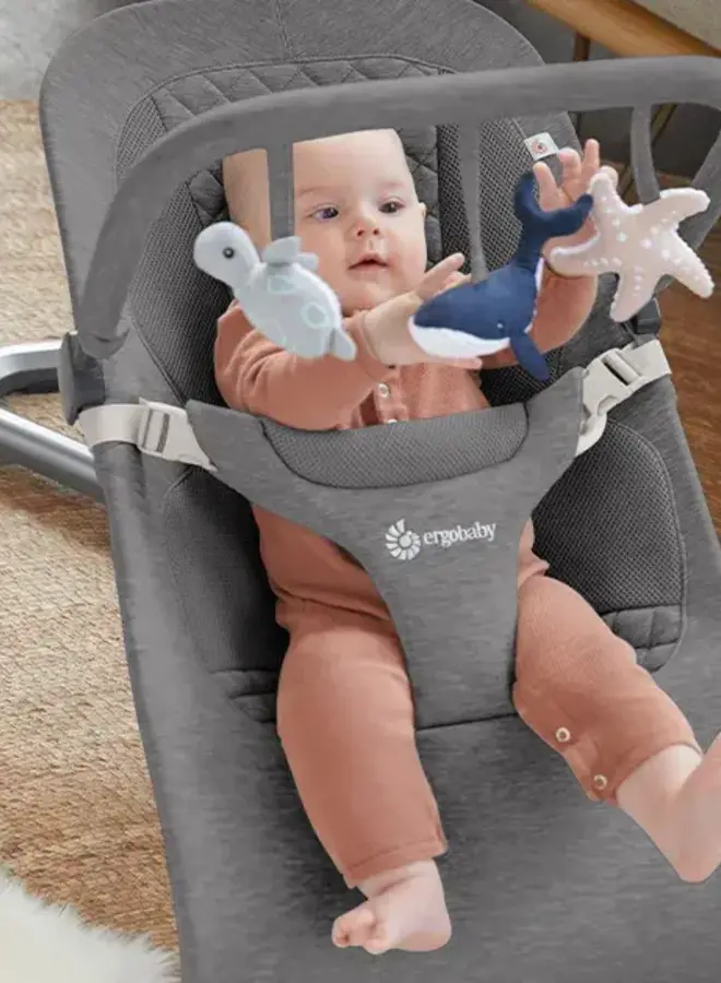 Ergobaby - Evolve Bouncer - Toy Bar Ocean Wonders - Charcoal Grey