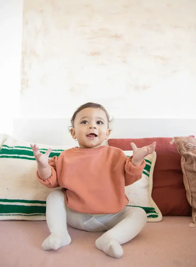 Elle and Rapha - Sweater MINI brick dust (loose fit) 3-6M