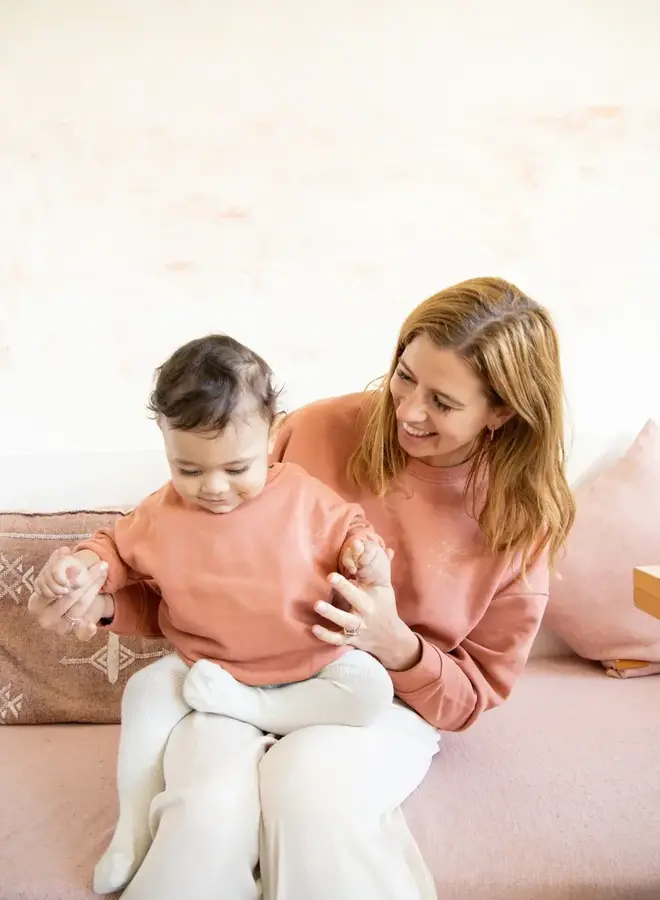 Elle and Rapha - Sweater MINI brick dust (loose fit) 3-6M