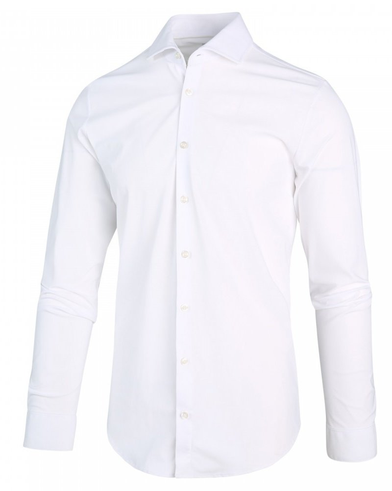 BLUE INDUSTRY 2191.22 WHITE LOUNGE JERSEY SHIRT