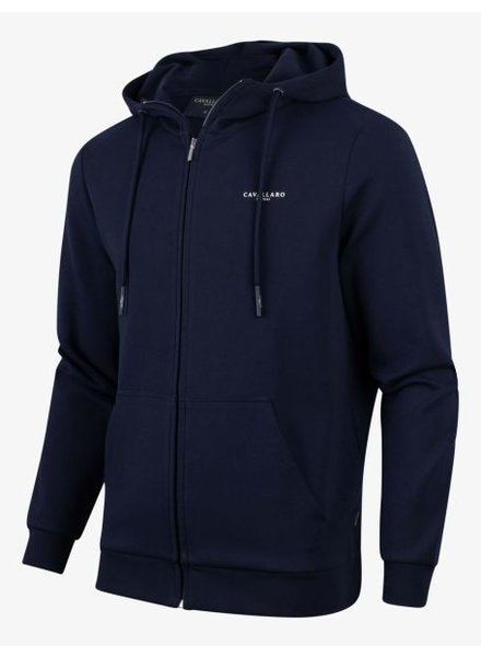 CAVALLARO 120221009 Fabbrio zip hoodie dark blue