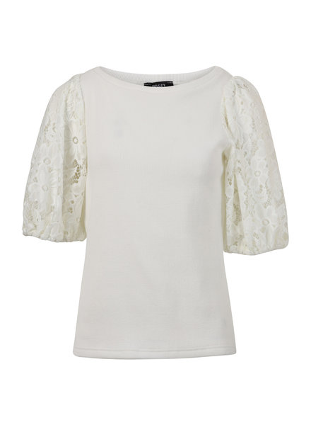 BR&DY Lace top rib off white