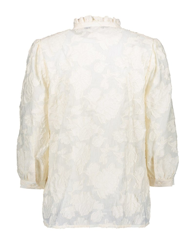 GEISHA 23088-14 Organza top with embroidery off-white