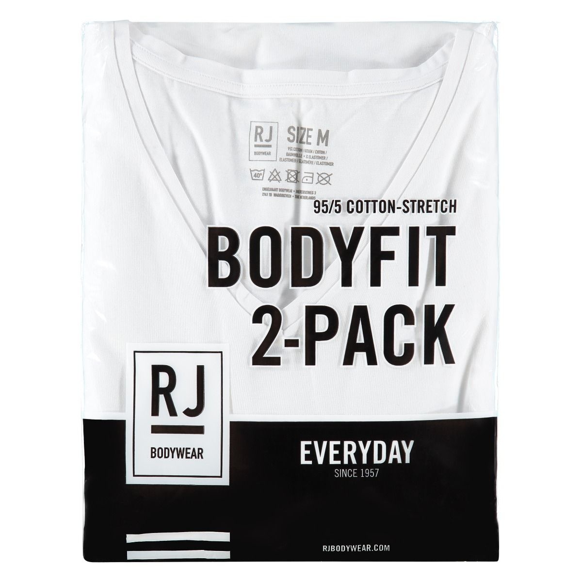 RJ BODYWEAR DEN BOSCH BODY FIT REGULAR V-NECK WHITE