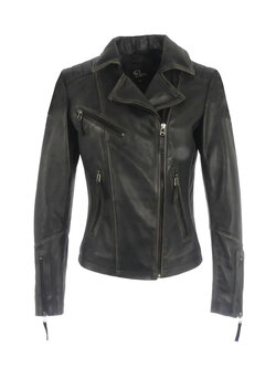 DEKKERS LIA 100% LAMB LEATHER STONE EFFECT BLACK