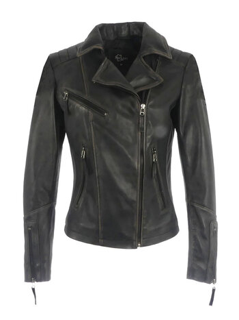 Dekkers leermode LIA 100% LAMB LEATHER STONE EFFECT BLACK