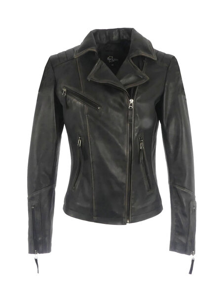 DEKKERS LIA 100% LAMB LEATHER STONE EFFECT BLACK