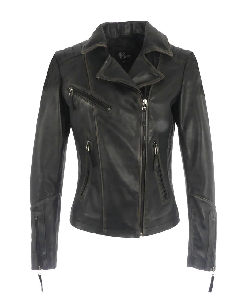 DEKKERS LIA 100% LAMB LEATHER STONE EFFECT BLACK