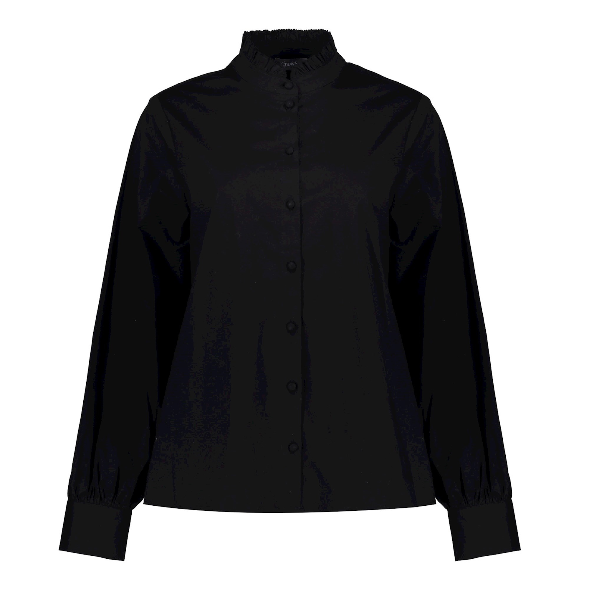GEISHA 23595-26 Blouse poplin stretch with ruffle black