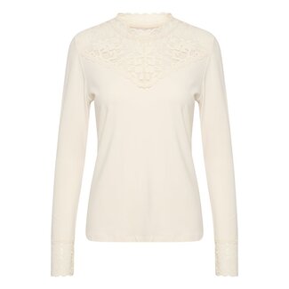 CREAM 10610672 Crtrulla jersey blouse eggnog