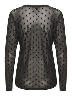 CULTURE 50109151 Cumelida ls t-shirt black dot