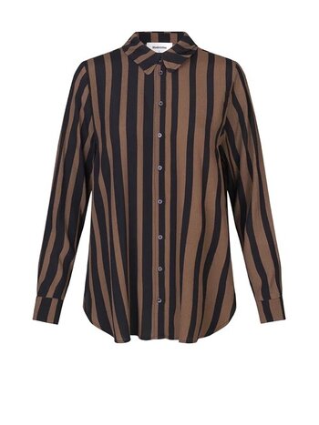 MODSTRÖM 56458 Aliciamd print shirt bold sienna stri