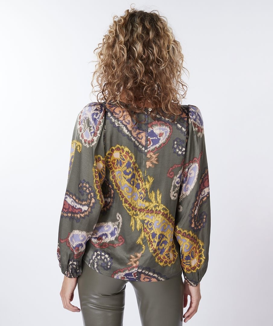 ESQUALO F22.15511 Blouse r-neck elements print print