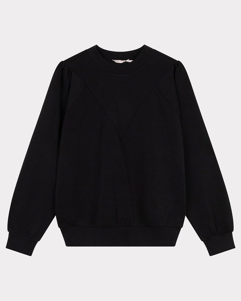 ESQUALO F22.05516 Sweater gathering modal black