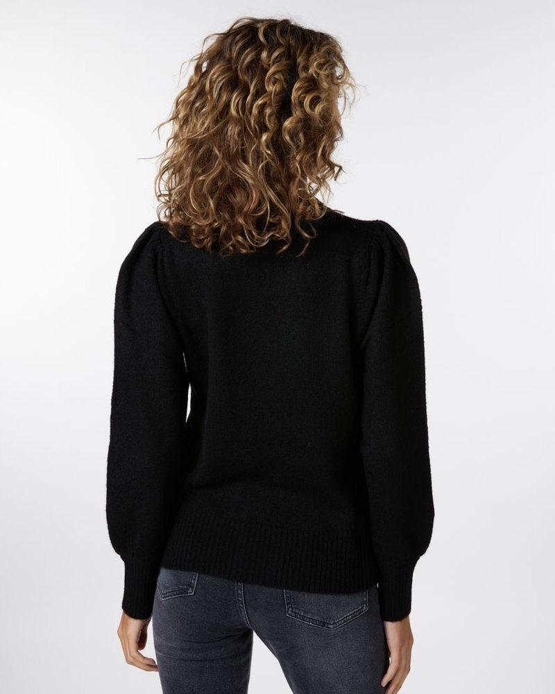 ESQUALO F22.07544 Sweater gathering sleeve black
