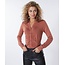 ESQUALO F22.30502 Blouse fancy pleats copper brown