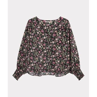 ESQUALO F22.14518 Blouse v-neck soft deco print print