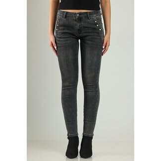 BIANCO 222846 Bristole bl black denim boyfriend trouser