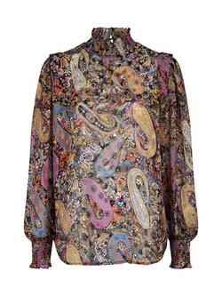 ESQUALO W22.14711 Blouse smock paisley party print