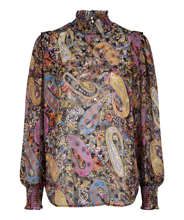 ESQUALO W22.14711 Blouse smock paisley party print