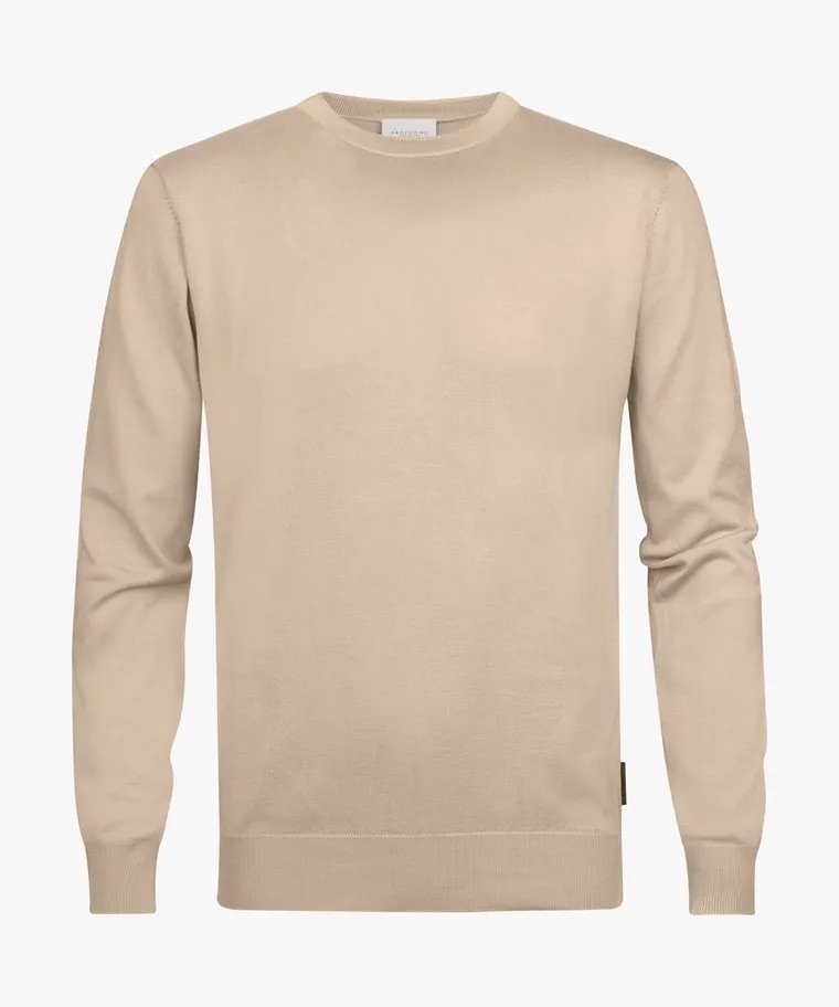 PROFUOMO Beige tech crewneck PPTJ30033E