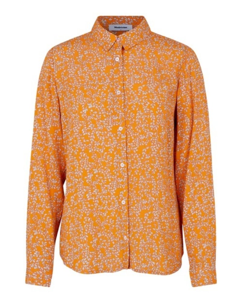 MODSTRÖM 56825 Corinnamd print shirt vibrant orange