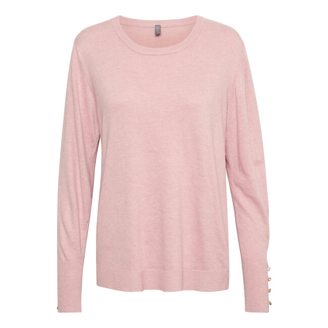 CULTURE 50109309 Annemarie button pullover pale mauve mel