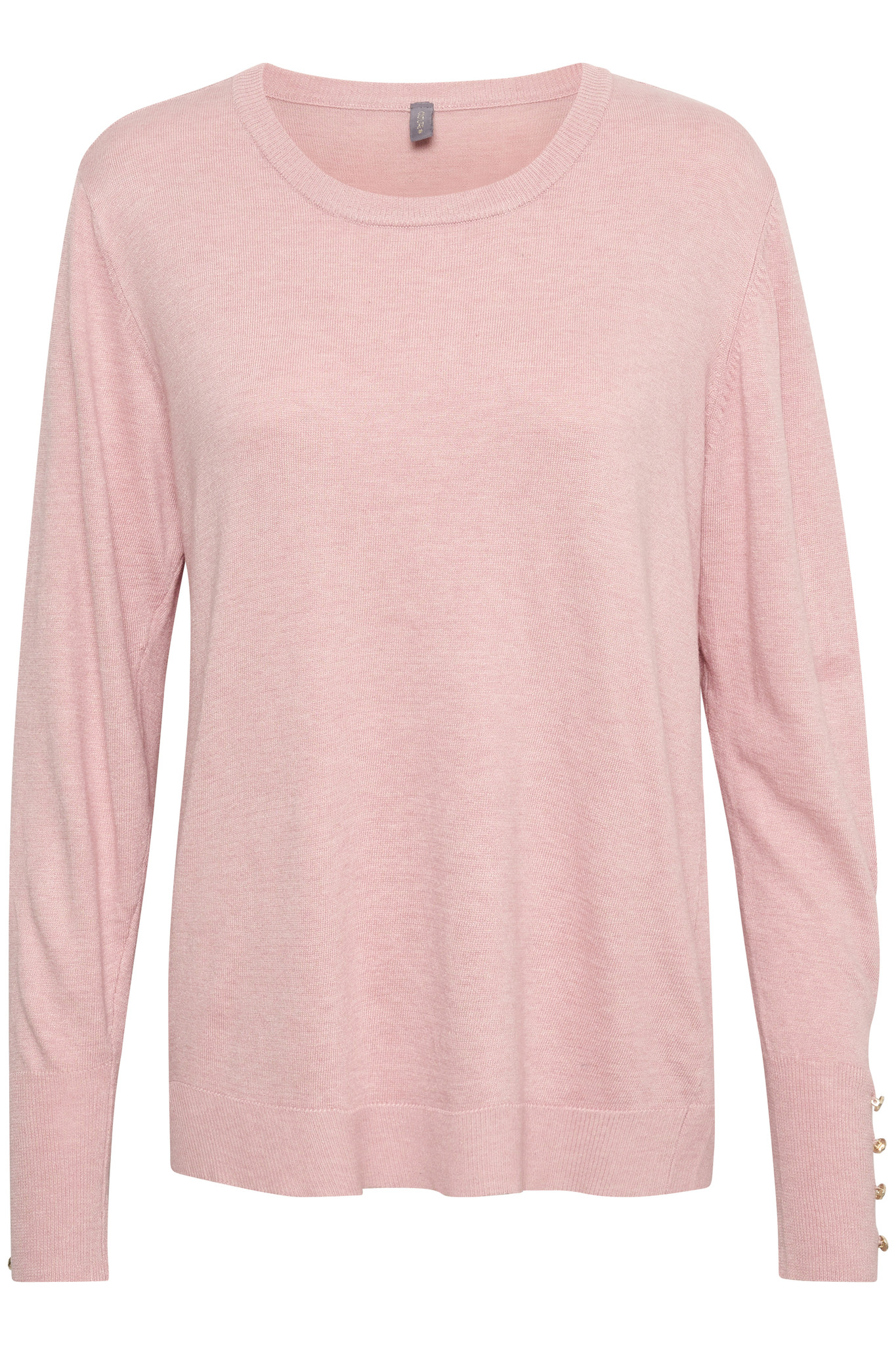 CULTURE 50109309 Annemarie button pullover pale mauve mel
