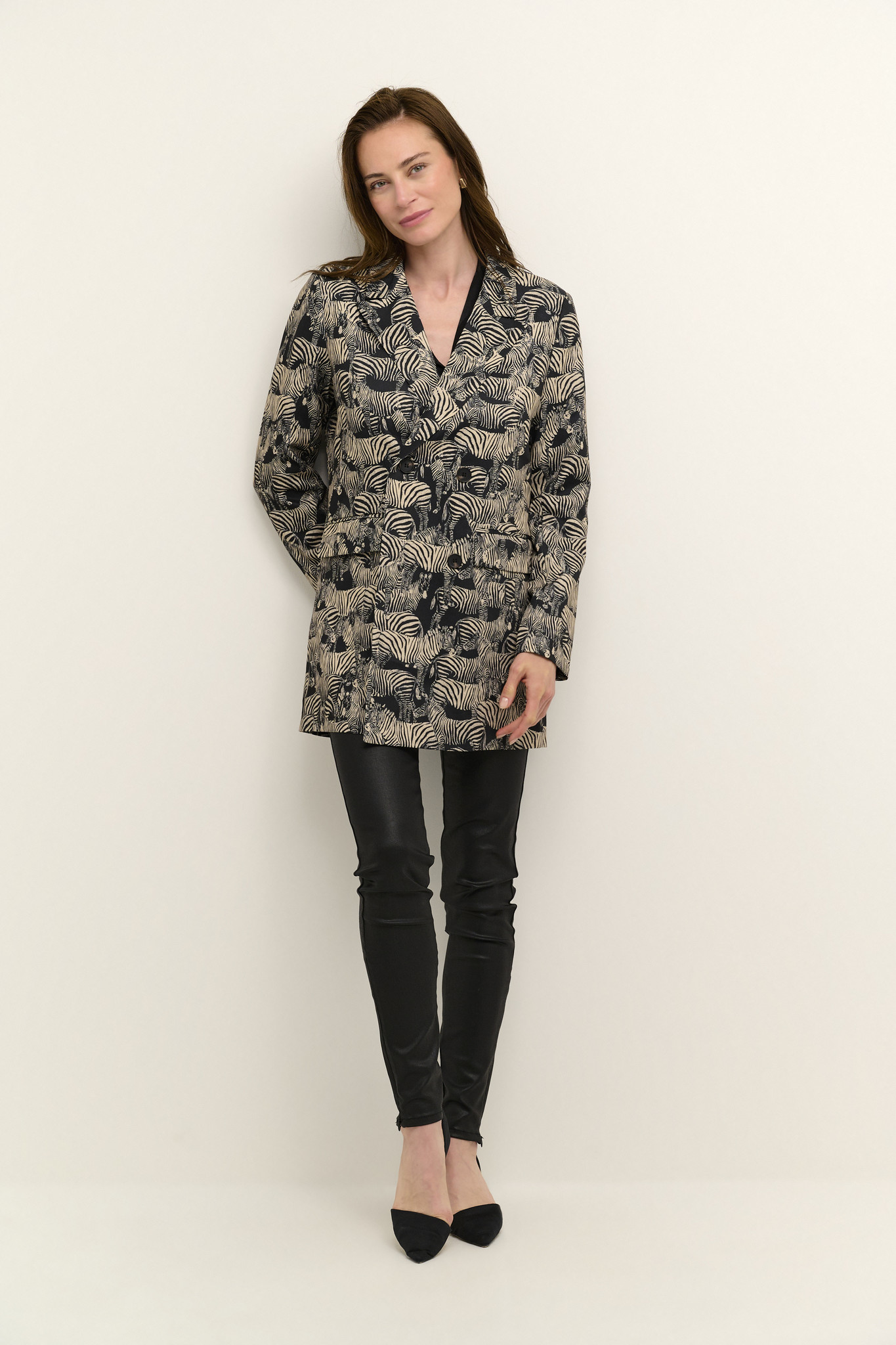 CULTURE 50109274 Melania zebra blazer black