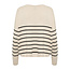 CULTURE 50109338 Annemarie striped pullover oyster gray