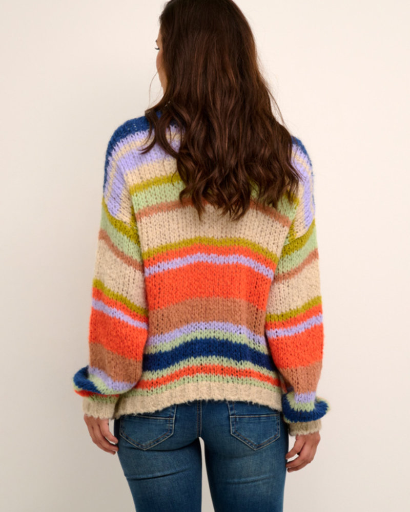 CREAM 10610966 Crfallah knit cardigan tigerlilly stripe