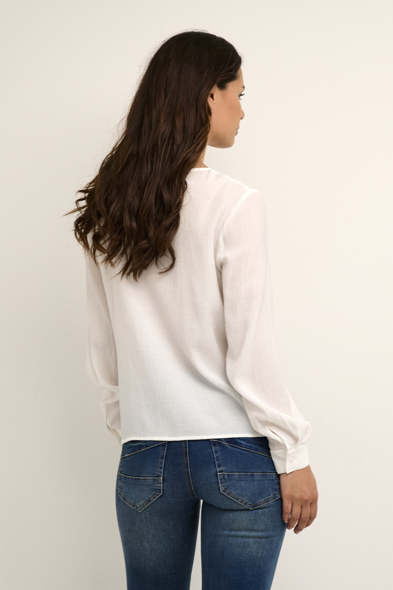 CREAM 10610920 Crrula blouse snow white